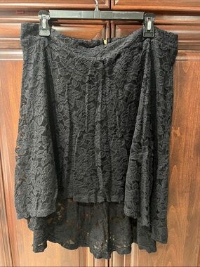 American Rag Black Lace High-Low Skirt